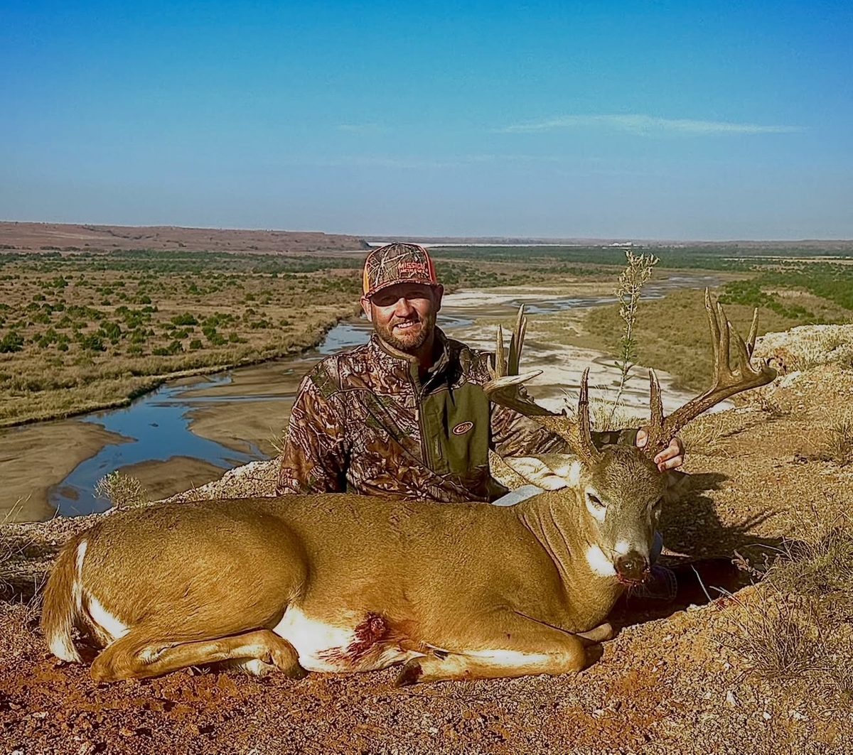 A mature whitetail taken on a bluff above the Cimarron River near Freedom, Oklahoma